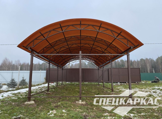 Навес из поликарбоната арочного типа №58 - фото 1536